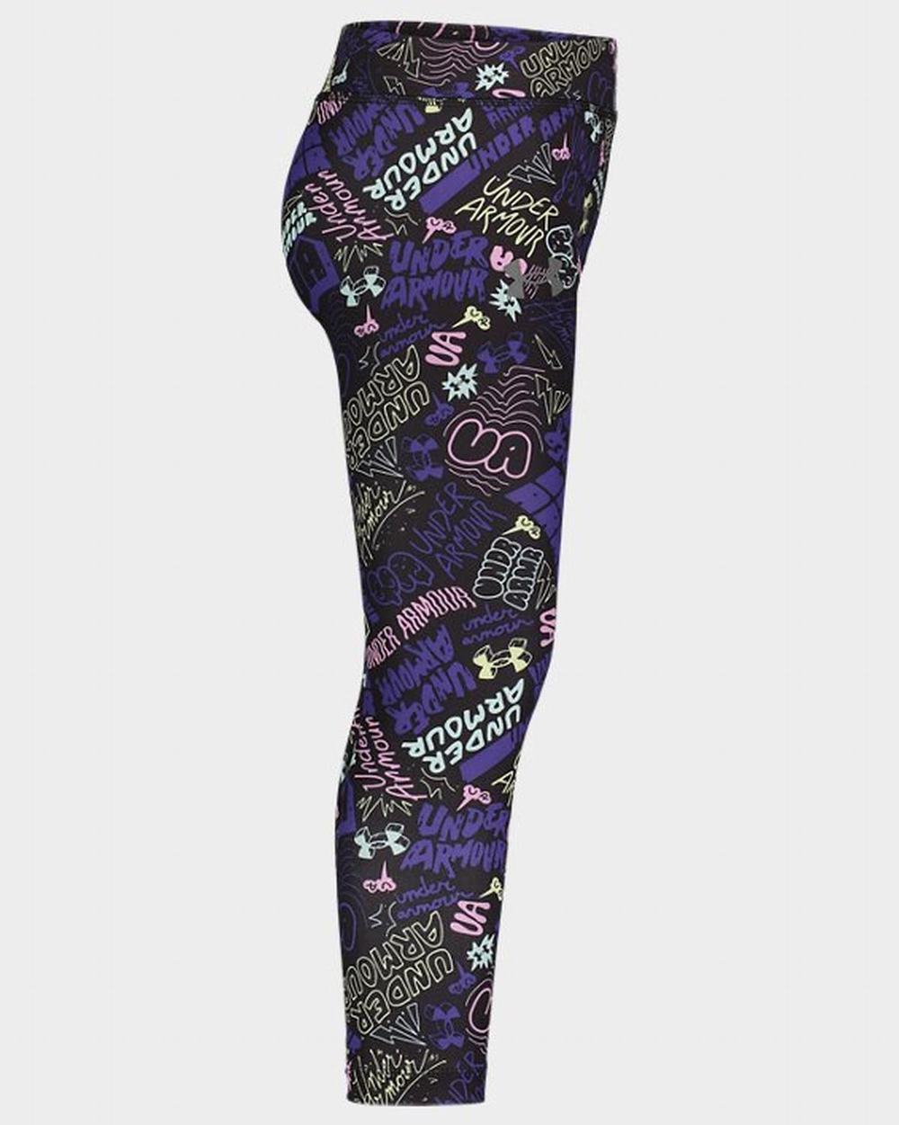 Legginsy Vans UA Charged Pursuit 2 SE Dziewczynka Czarne Fioletowe | ZWTN96738